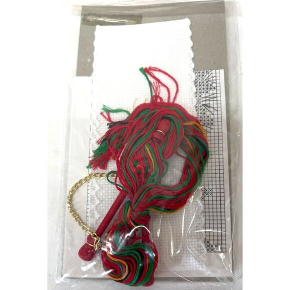 Traditions Holiday Bell Pull Kit Poinsettia Noel Design Embroidery & Needlepoint - Picture 3 of 3